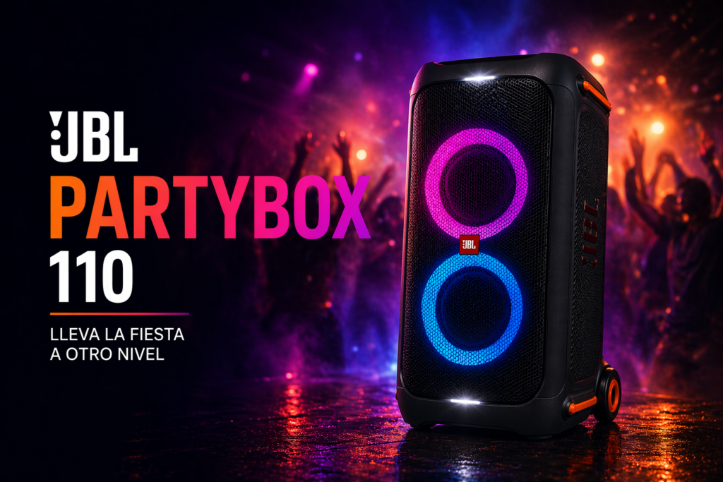 JBL PartyBox 110 parlante para fiestas con luces LED y sonido potente