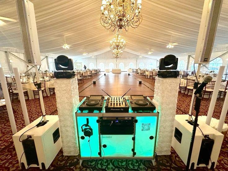 elegant wedding sound system setup for ceremony and reception