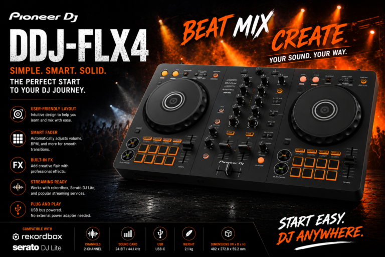 Pioneer DDJ-FLX4 DJ controller for beginners versatile mixing 2026