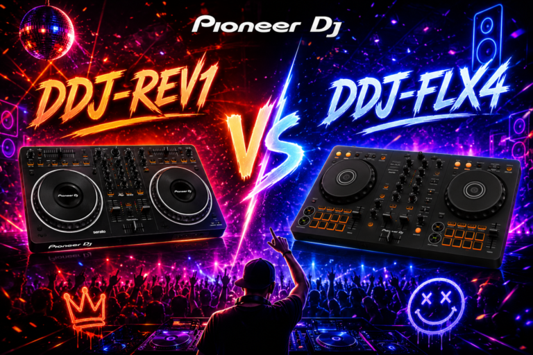 Pioneer DDJ-REV1 vs DDJ-FLX4 which DJ controller to buy in 2026