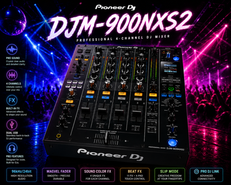Pioneer DJM-900NXS2 professional DJ mixer club standard 2026