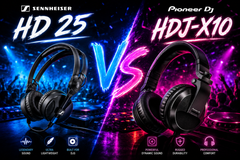 Sennheiser HD 25 vs Pioneer HDJ-X10 DJ headphones comparison 2026