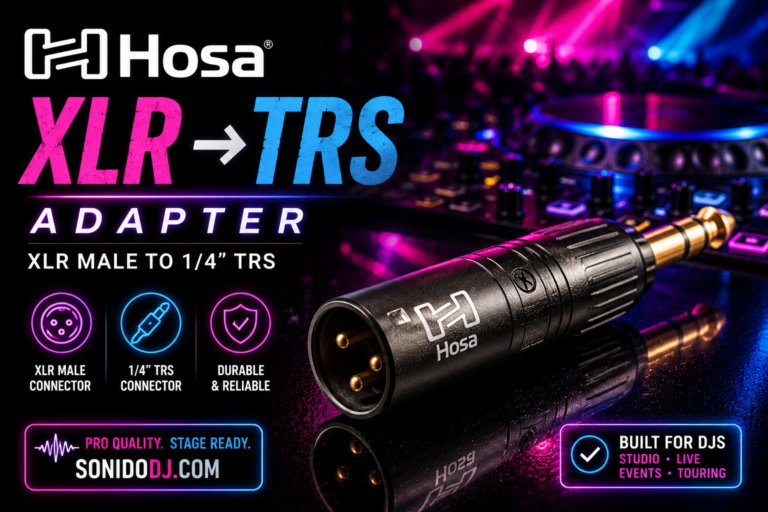Hosa GXR-110 XLR to TRS adapter for DJ mixers 2026