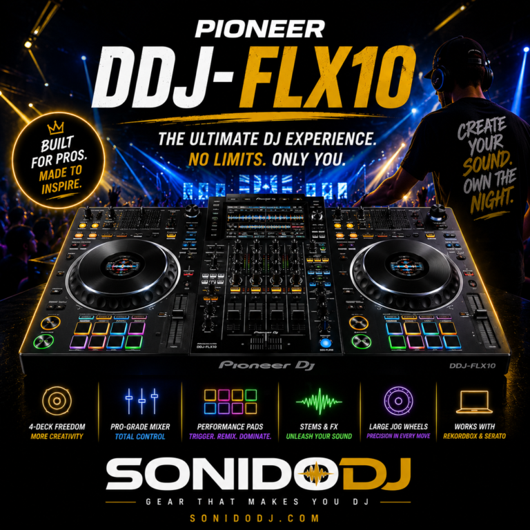 Pioneer DDJ-FLX10 professional 4-channel DJ controller 2026