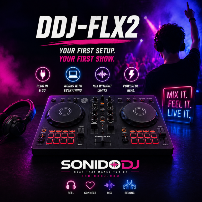 Pioneer DDJ-FLX2 compact DJ controller for beginners 2026