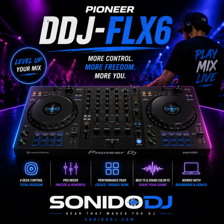 Pioneer DDJ-FLX6 mid-range 4-channel DJ controller 2026